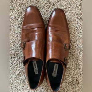 Brown dress shoes.